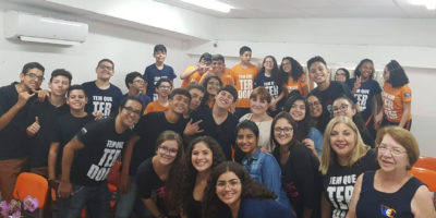 Jornalista Ludmila Saharovsky ministra Palestra para Alunos do 8º e 9º anos